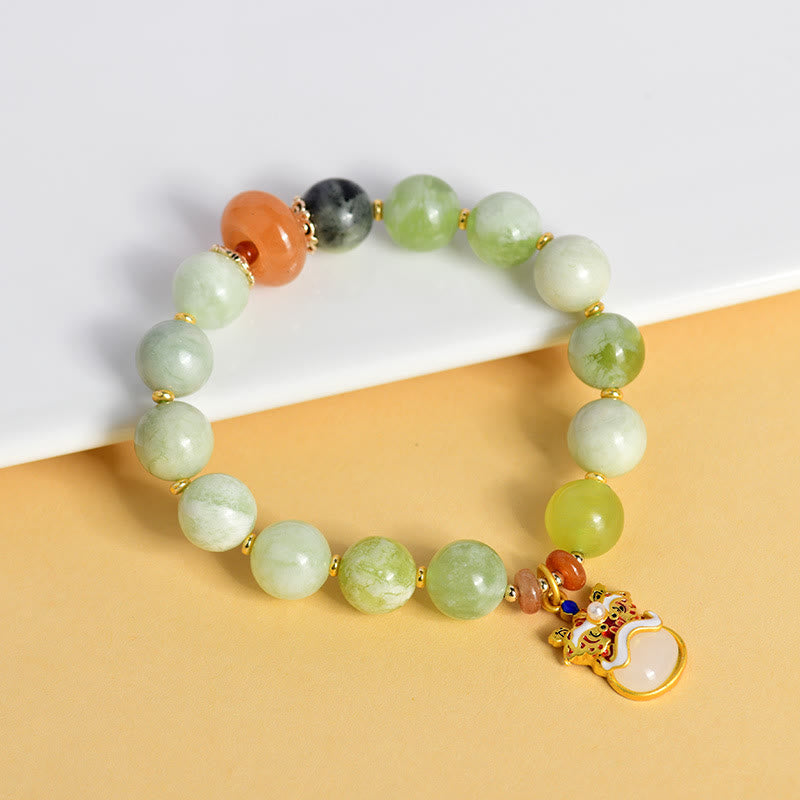KarmaRipple's Authentic Jade Dancing Lion Talisman Prosperity Fortune Bracelet p4
