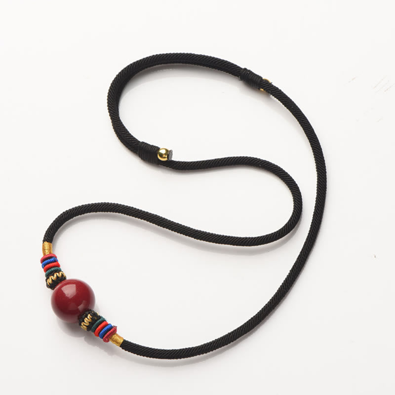 KarmaRipple's Cinnabar Fortunate Bead Keep Away Evil Spirits Pendant Necklace p11