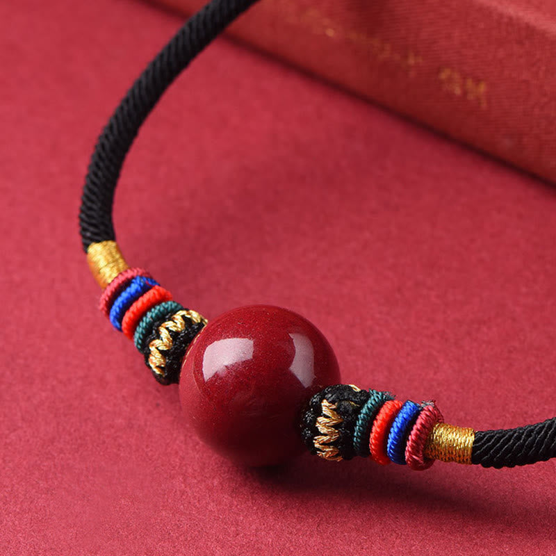 KarmaRipple's Cinnabar Fortunate Bead Keep Away Evil Spirits Pendant Necklace p2