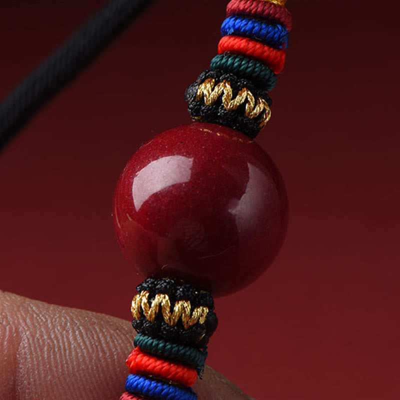 KarmaRipple's Cinnabar Fortunate Bead Keep Away Evil Spirits Pendant Necklace p5