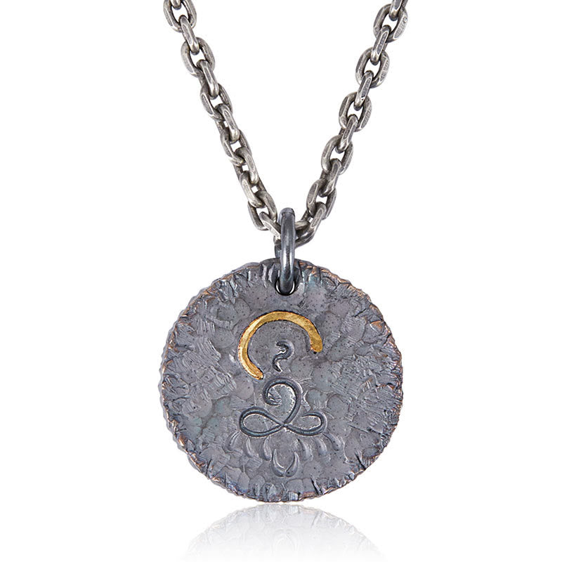 KarmaRipple's 999 Sterling Silver 999 Gold 925 Sterling Silver Buddha Statue Lotus Pendant Necklace p7