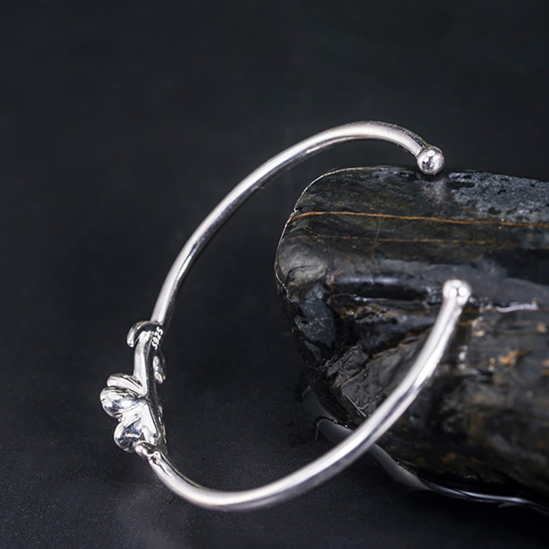KarmaRipple's 925 Sterling Silver Cherry Blossom Fortune Bracelet Bangle p9
