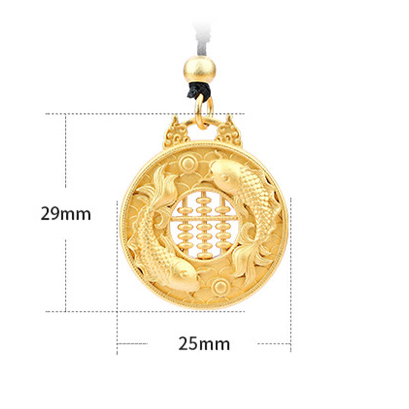 KarmaRipple's Gold Plated Bronze Koi Fish Strength Pendant Necklace p5