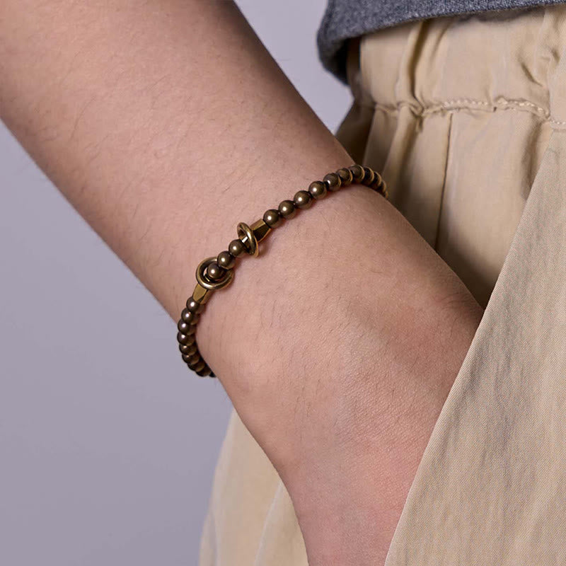 KarmaRipple's Wealth Self Care Bronze Brass Beadwork Design Pair Bracelet p6