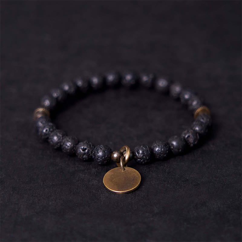 KarmaRipple's Authentic Lava Rock Beadwork Calm Support Balancing Bracelet p1