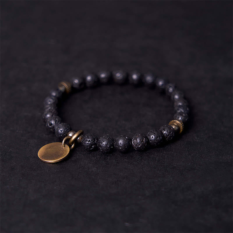 KarmaRipple's Authentic Lava Rock Beadwork Calm Support Balancing Bracelet p3