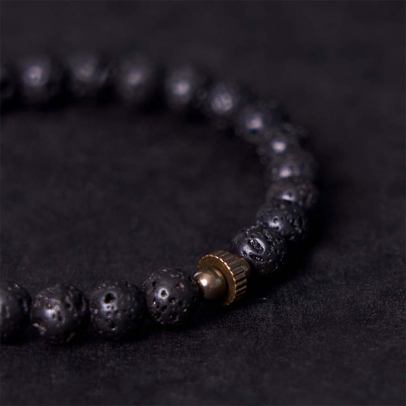 KarmaRipple's Authentic Lava Rock Beadwork Calm Support Balancing Bracelet p5