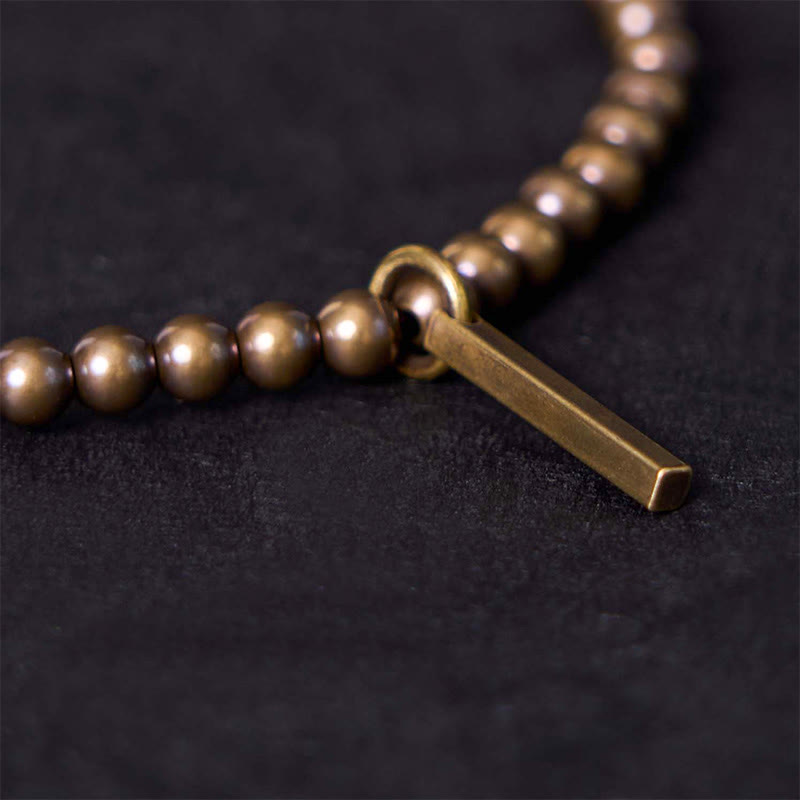 KarmaRipple's Pure Bronze Brass Beadwork Self Care Balancing Bracelet p4