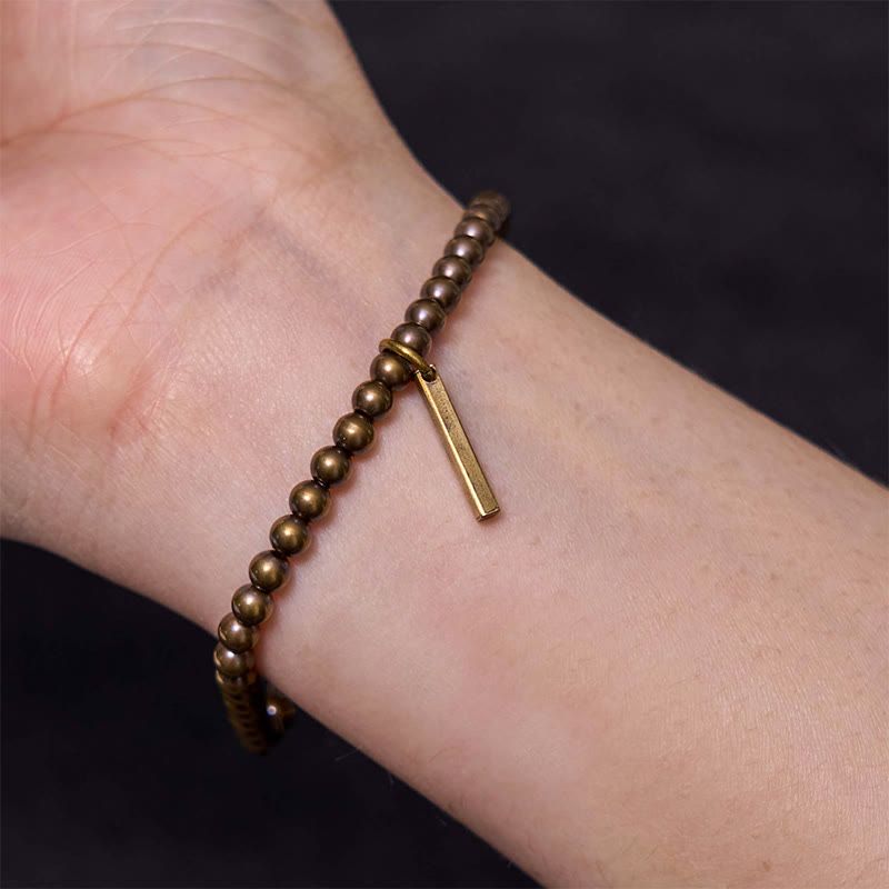 KarmaRipple's Pure Bronze Brass Beadwork Self Care Balancing Bracelet p7