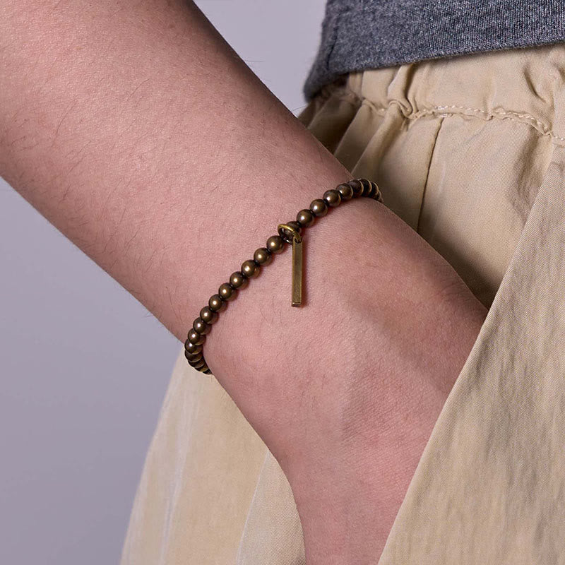 KarmaRipple's Pure Bronze Brass Beadwork Self Care Balancing Bracelet p6
