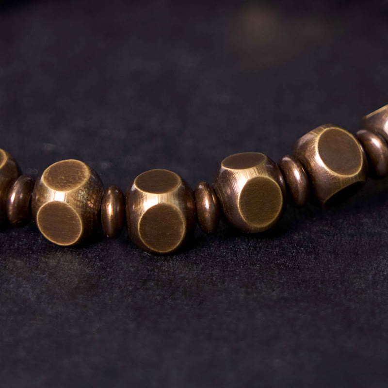 KarmaRipple's Tibetan Om Mani Padme Hum Carved Bronze Brass Amulet Focus Bracelet p9