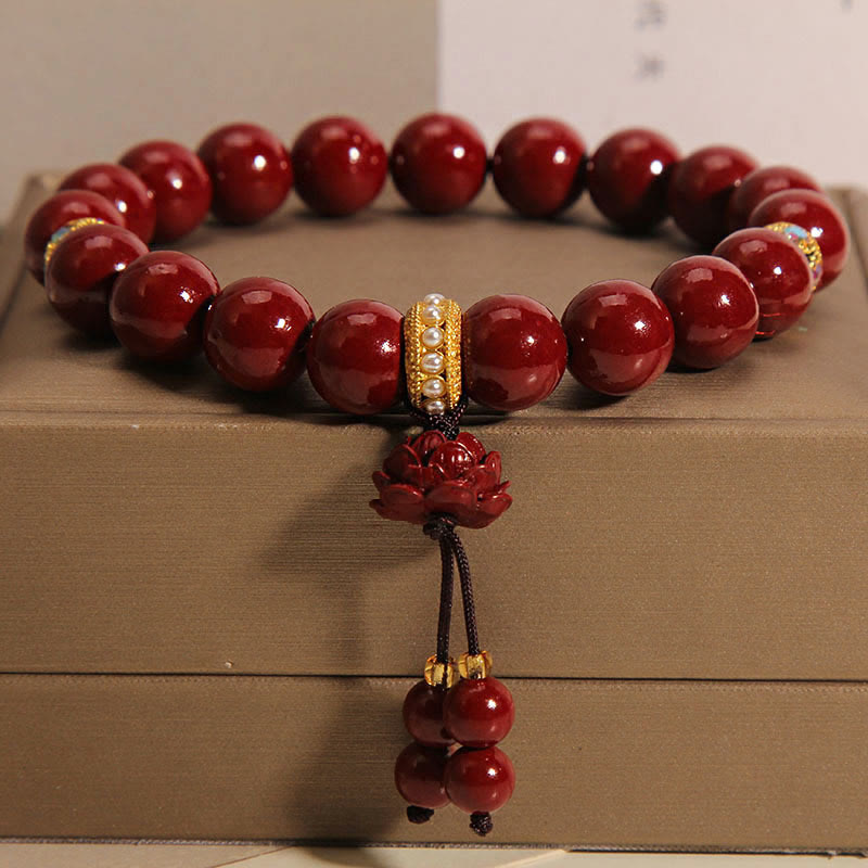 KarmaRipple's Cinnabar Lotus Blessing Talisman Bracelet p7