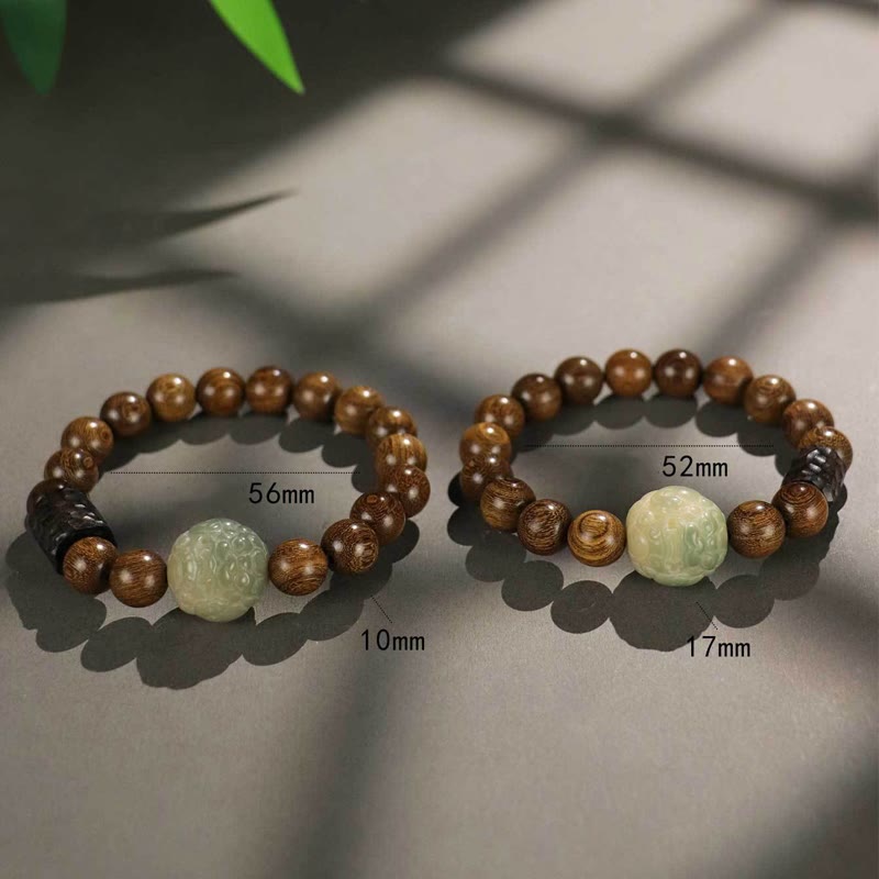 KarmaRipple's Sandalwood Bodhi Seed PiXiu Ebony Wood Bead Balancing Bracelet p11