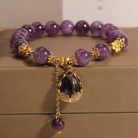 Bracelet d'équilibrage Talisman Améthyste Lily de KarmaRipple