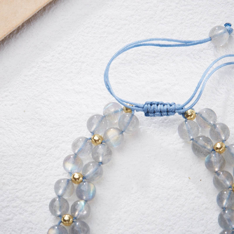 KarmaRipple's Authentic Moonstone Butterfly Bamboo Balancing String Bracelet p5