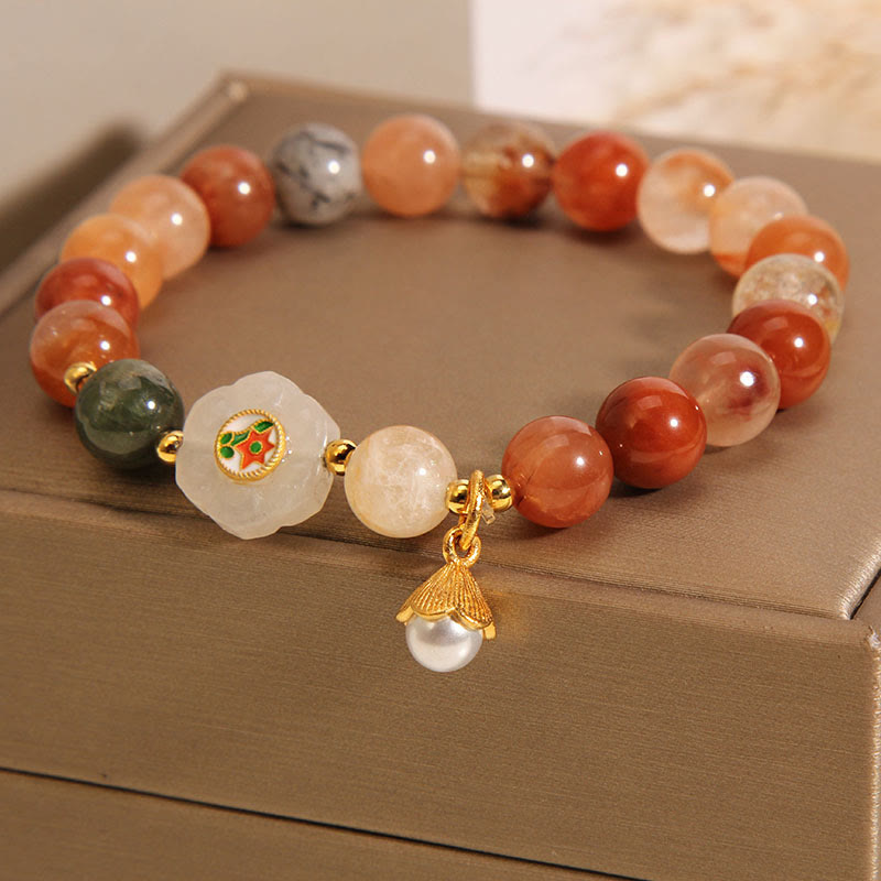KarmaRipple's Authentic Fu Lu Shou Gemstone Hetian Ivory Jade Pearl Fortune Bracelet p3