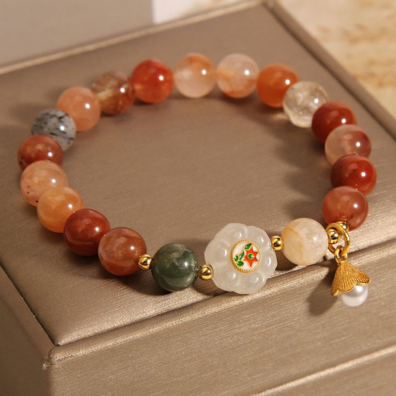 KarmaRipple's Authentic Fu Lu Shou Gemstone Hetian Ivory Jade Pearl Fortune Bracelet p4