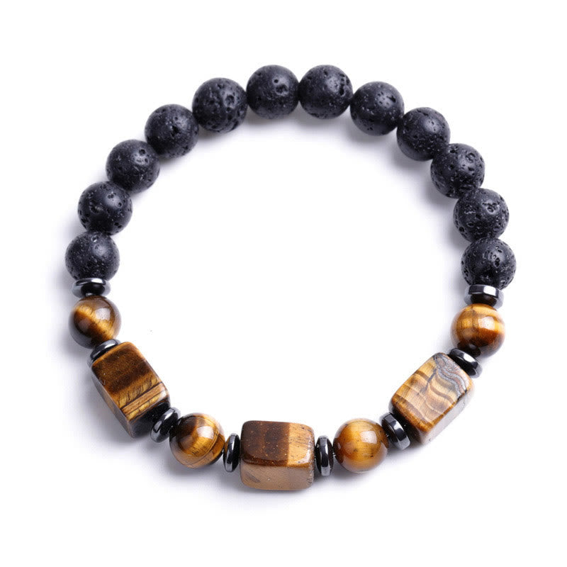 KarmaRipple's Various Crystals Lava Rock Calm Bracelet p20
