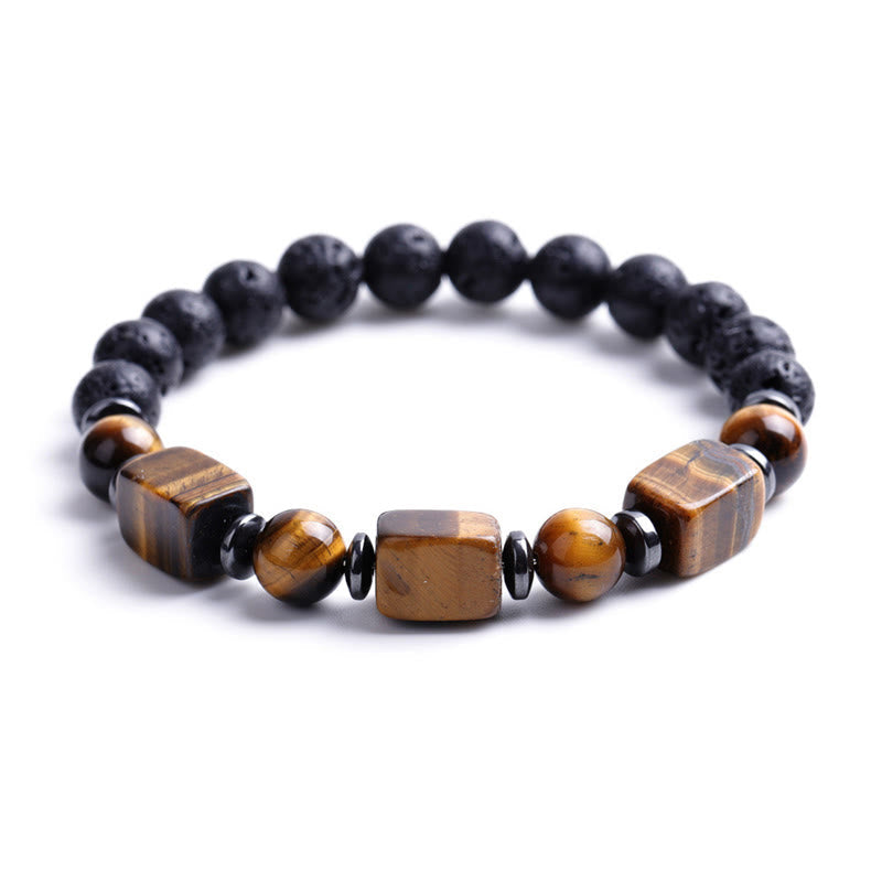 KarmaRipple's Various Crystals Lava Rock Calm Bracelet p19