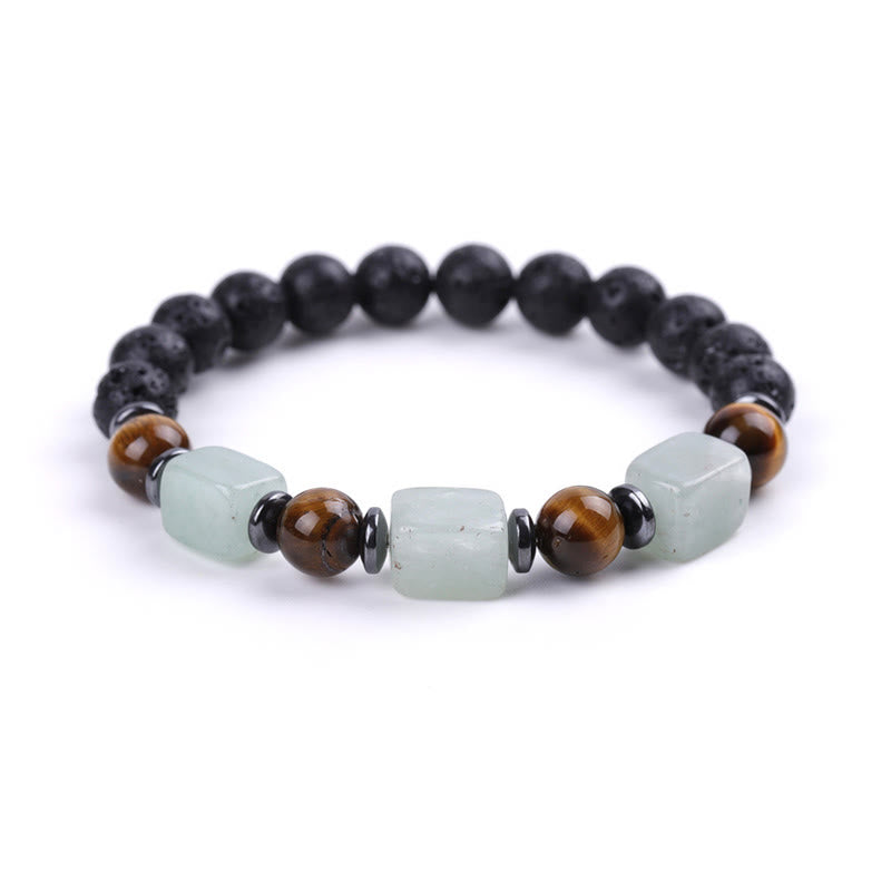 KarmaRipple's Various Crystals Lava Rock Calm Bracelet p29