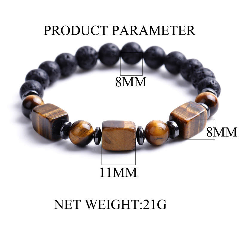 KarmaRipple's Various Crystals Lava Rock Calm Bracelet p21