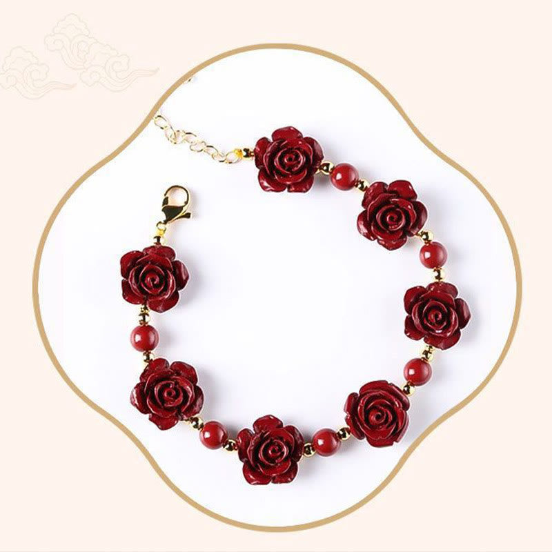 KarmaRipple's Cinnabar Rose Blessing Bracelet p7