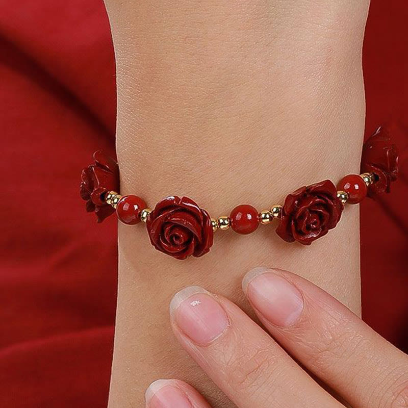 KarmaRipple's Cinnabar Rose Blessing Bracelet p6