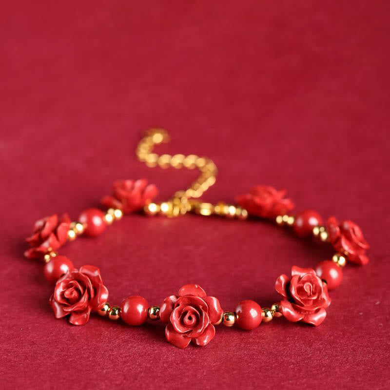 KarmaRipple's Cinnabar Rose Blessing Bracelet p2