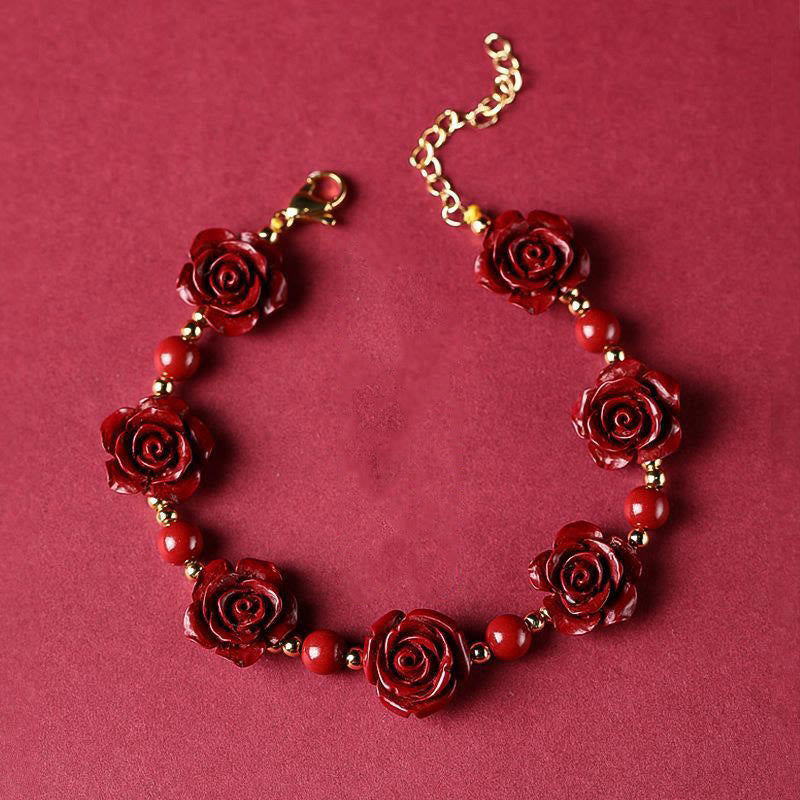 KarmaRipple's Cinnabar Rose Blessing Bracelet p3