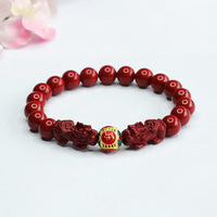 KarmaRipple's Cinnabar Double PIXIU Keep Away Evil Spirits Bracelet