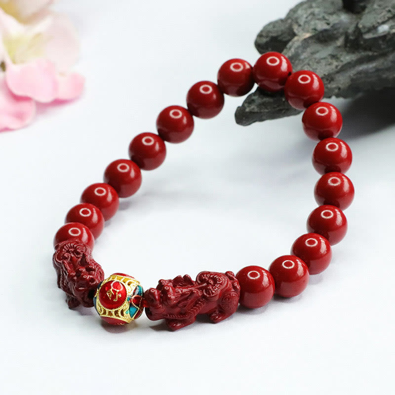 KarmaRipple's Cinnabar Double PIXIU Keep Away Evil Spirits Bracelet p10