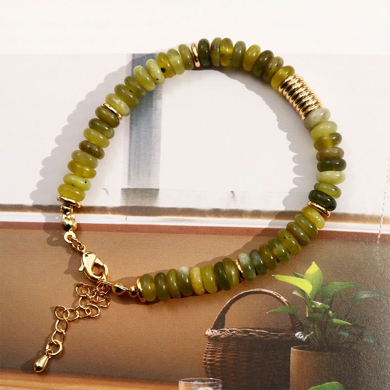 KarmaRipple's Gild Cyan Jade Success Balancing Bracelet p2