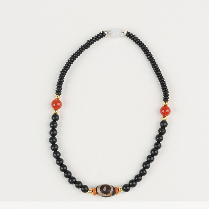 KarmaRipple's Ebony Sandalwood Green Sandalwood Dzi Bead Balance Calm Double Wrap Bracelet p14
