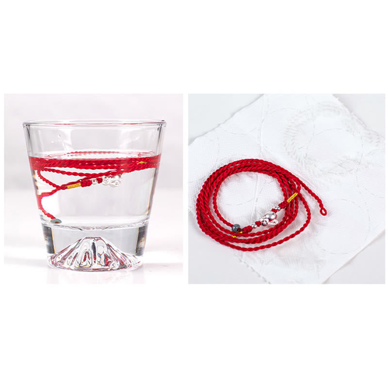 KarmaRipple's Authentic Cinnabar Peace Buckle Blessing Red String Belly Chain p17