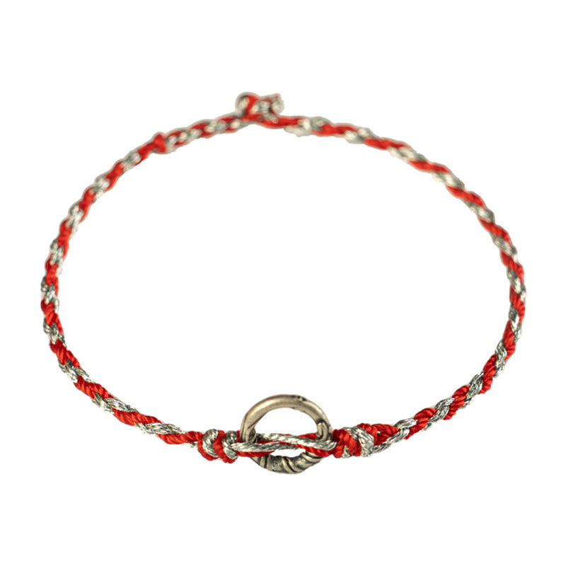 KarmaRipple's 925 Sterling Silver Peace Buckle Fortune String Bracelet p13