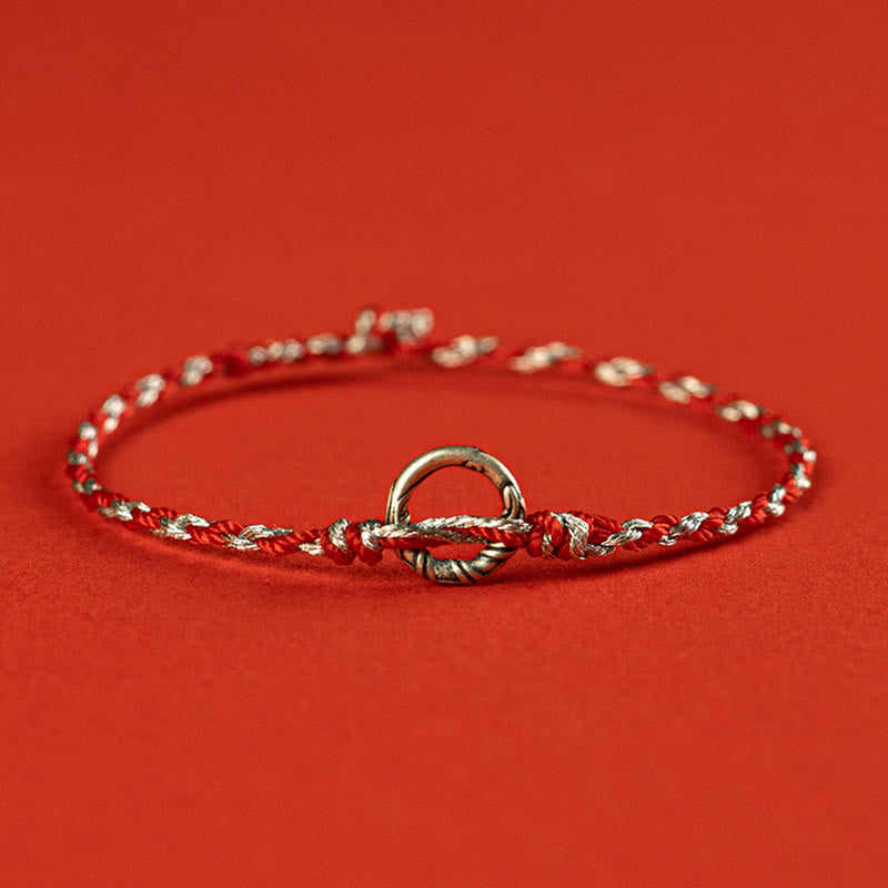 KarmaRipple's 925 Sterling Silver Peace Buckle Fortune String Bracelet p26
