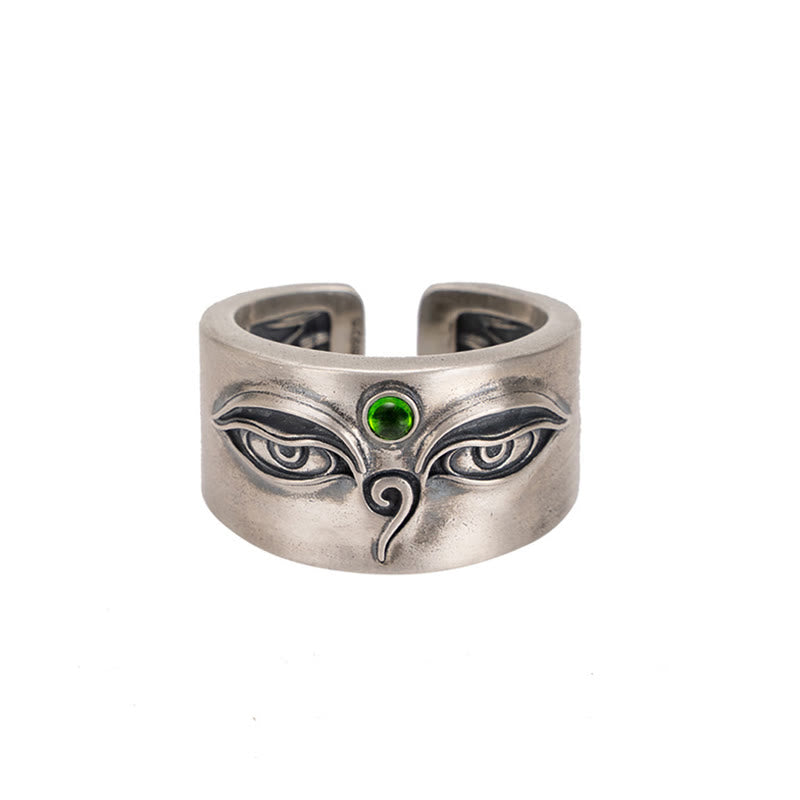 KarmaRipple's 925 Sterling Silver Bodhisattva Tara Calm Adjustable Ring p11