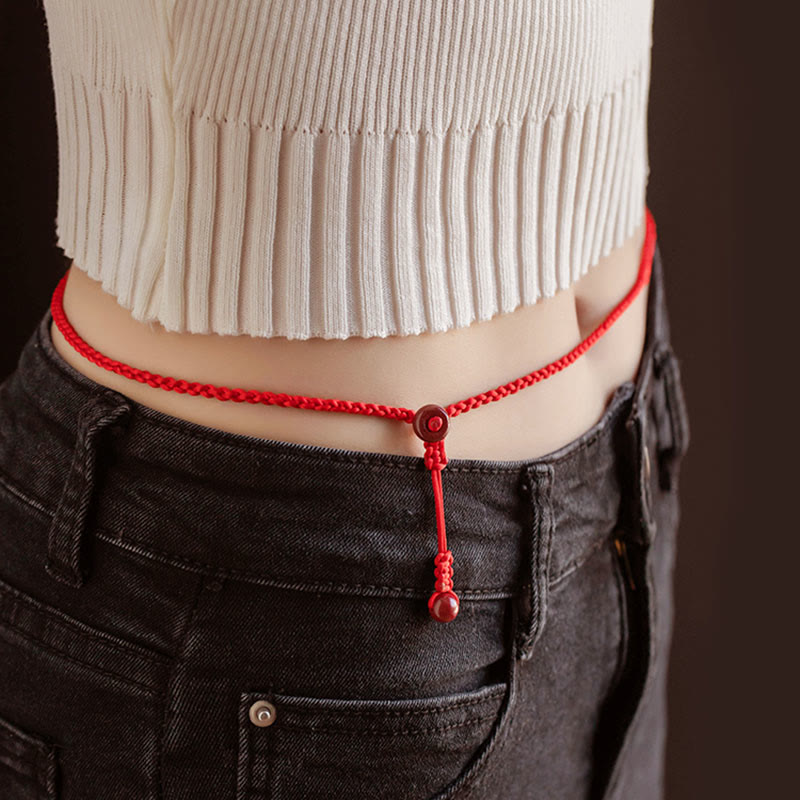 KarmaRipple's Authentic Cinnabar Calm Blessing Red String Belly Chain p24
