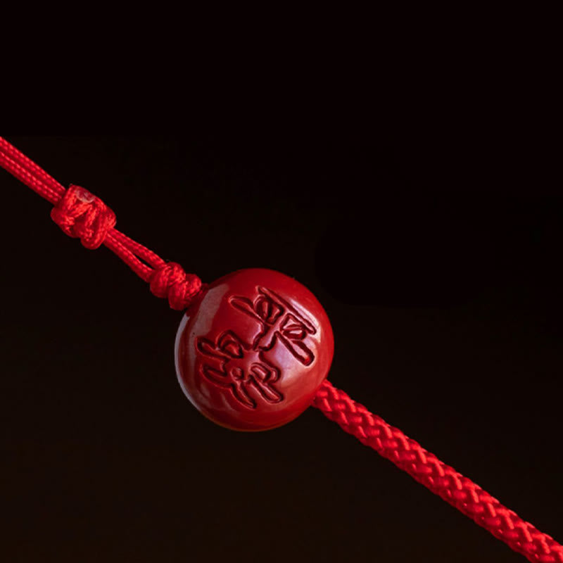 KarmaRipple's Authentic Cinnabar Chinese Zodiac?Gourd Calm Blessing Red String Belly Chain p13