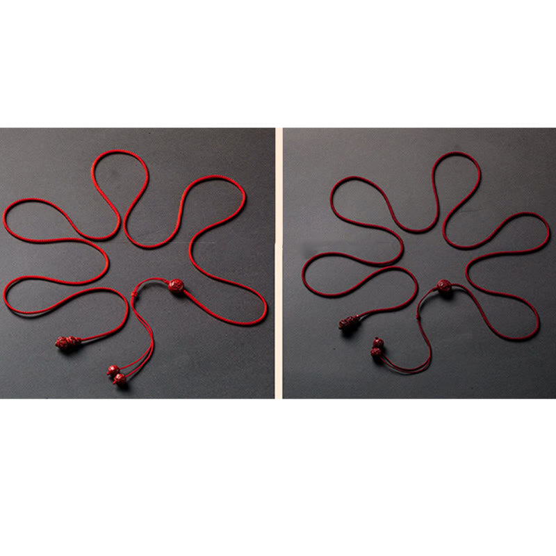 KarmaRipple's Authentic Cinnabar Chinese Zodiac?Gourd Calm Blessing Red String Belly Chain p18