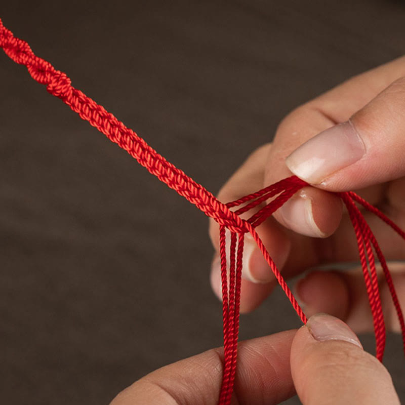 KarmaRipple's Authentic Cinnabar PiXiu?Calm Blessing Red String Belly Chain p5