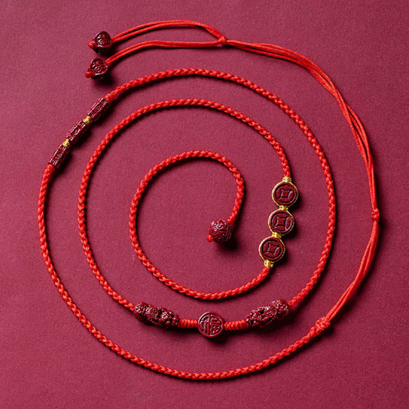 KarmaRipple's Authentic Cinnabar PiXiu?Calm Blessing Red String Belly Chain p13