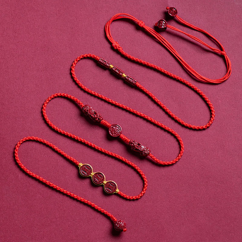 KarmaRipple's Authentic Cinnabar PiXiu?Calm Blessing Red String Belly Chain p16