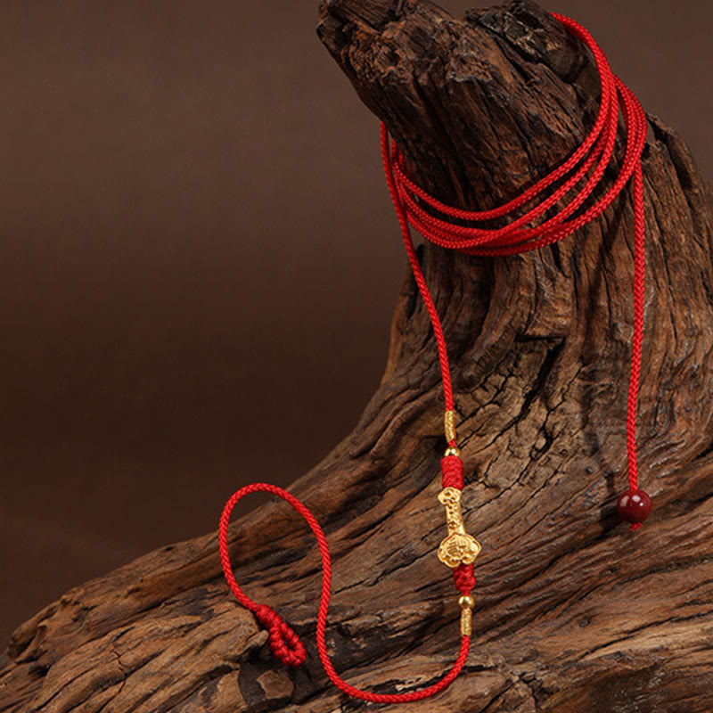 KarmaRipple's KarmaRipple 999 Solid Gold Red String Belly Chain p14