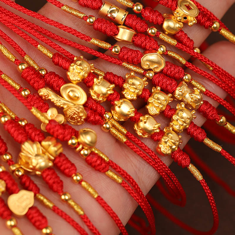 KarmaRipple's KarmaRipple 999 Solid Gold Red String Belly Chain p17