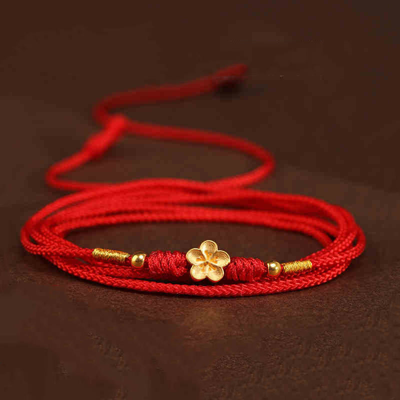 KarmaRipple's KarmaRipple 999 Solid Gold Red String Belly Chain p11