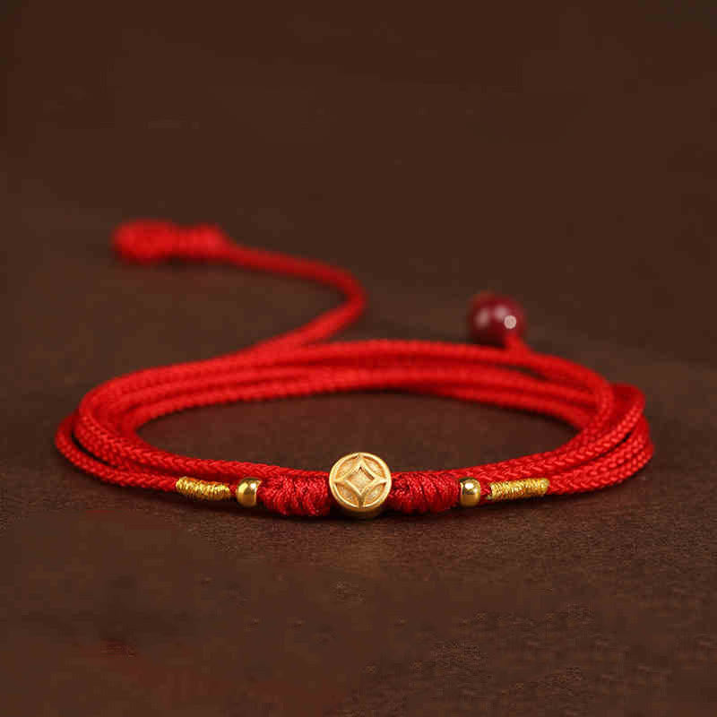 KarmaRipple's KarmaRipple 999 Solid Gold Red String Belly Chain p32