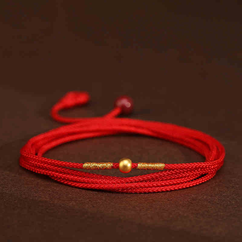 KarmaRipple's KarmaRipple 999 Solid Gold Red String Belly Chain p1