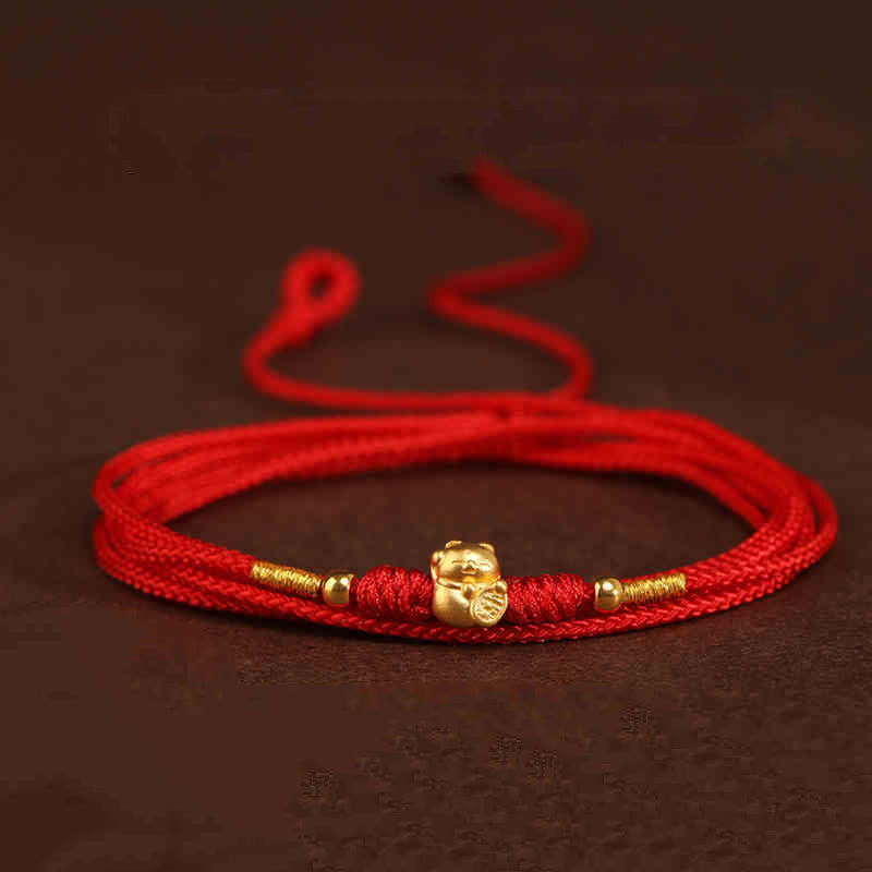 KarmaRipple's KarmaRipple 999 Solid Gold Red String Belly Chain p6