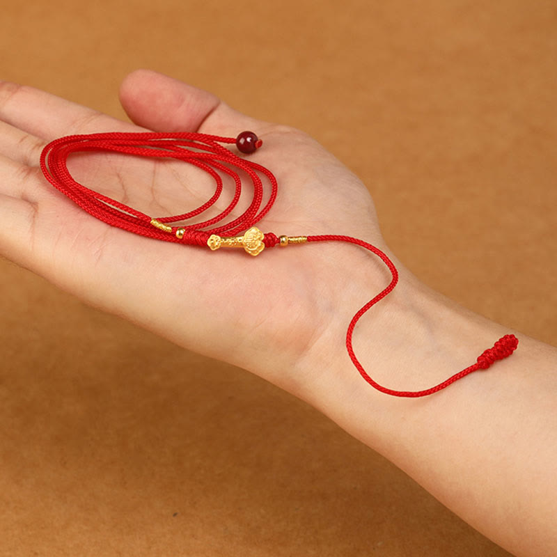 KarmaRipple's KarmaRipple 999 Solid Gold Red String Belly Chain p15